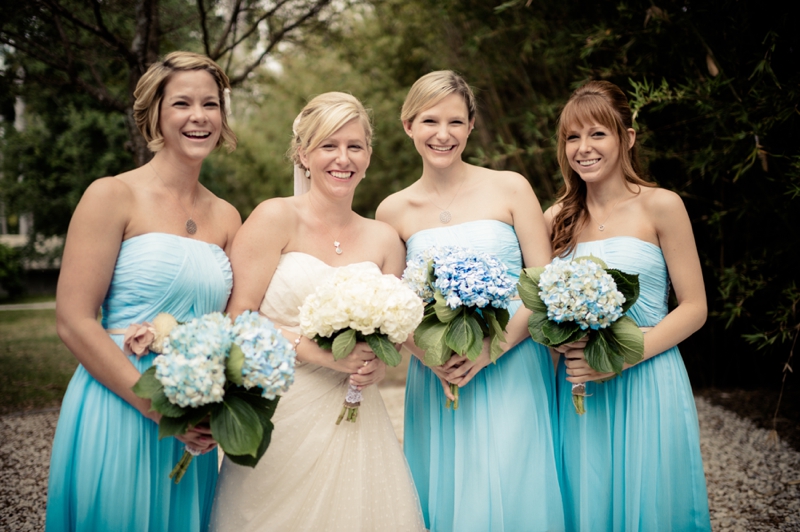 Vintage Blue & Yellow Backyard Wedding via TheELD.com