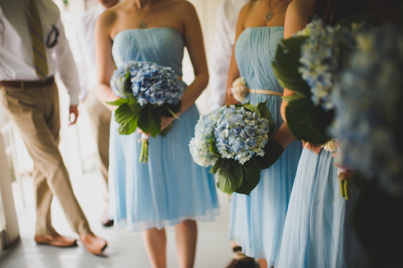 Vintage Blue & Yellow Backyard Wedding via TheELD.com