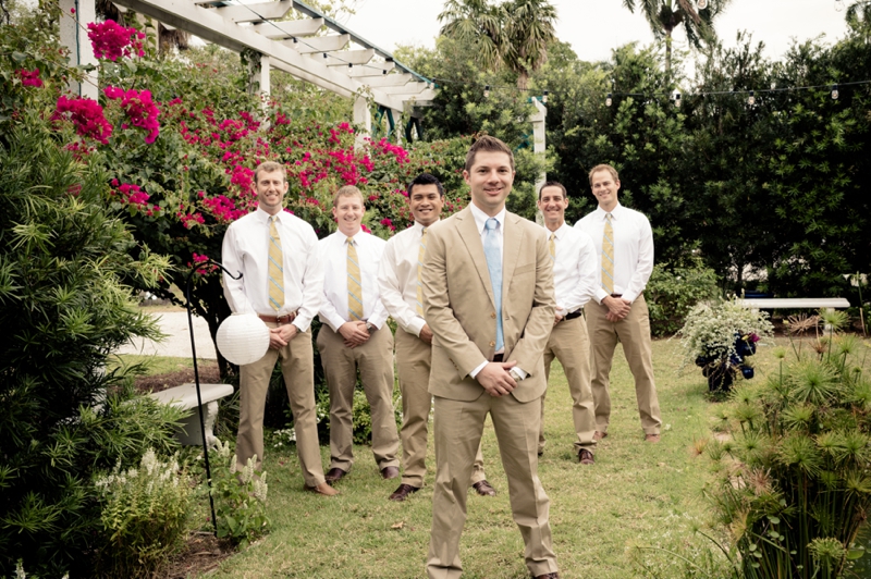 Vintage Blue & Yellow Backyard Wedding via TheELD.com