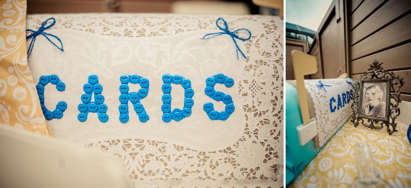 Vintage Blue & Yellow Backyard Wedding via TheELD.com