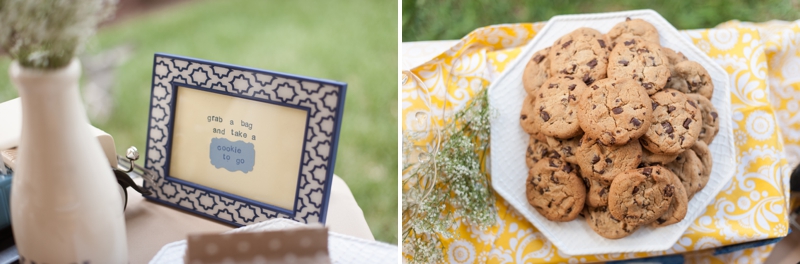 Vintage Blue & Yellow Backyard Wedding via TheELD.com