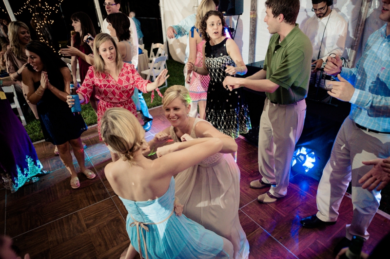 Vintage Blue & Yellow Backyard Wedding via TheELD.com