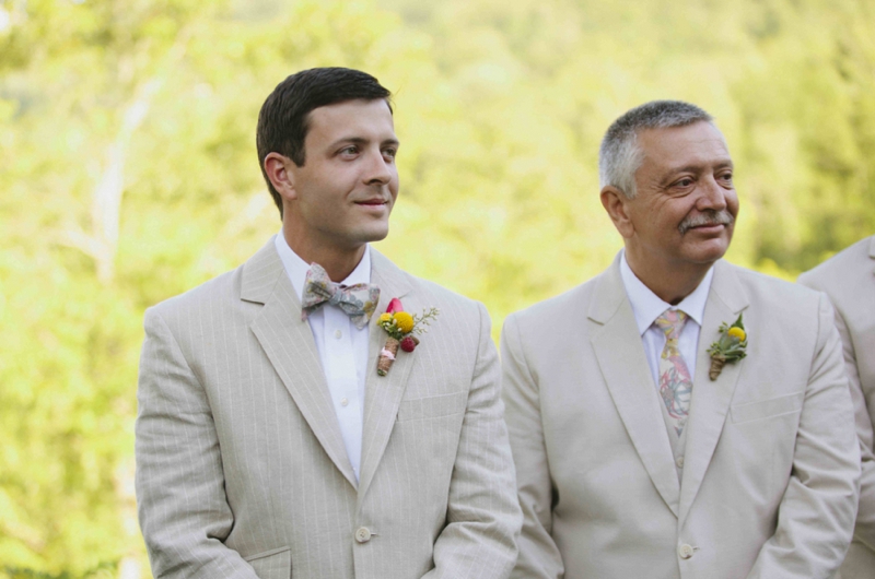 A Rustic Pink and Yellow North Carolina Wedding via TheELD.com