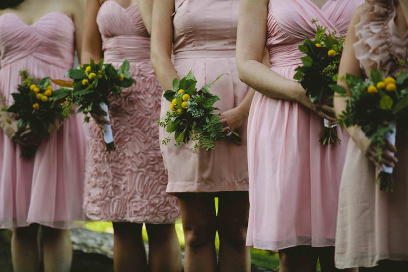 A Rustic Pink and Yellow North Carolina Wedding via TheELD.com