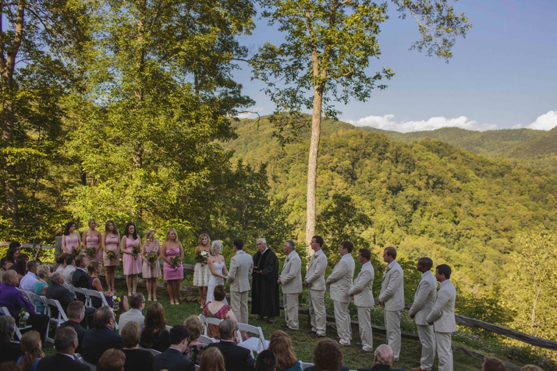 A Rustic Pink and Yellow North Carolina Wedding via TheELD.com