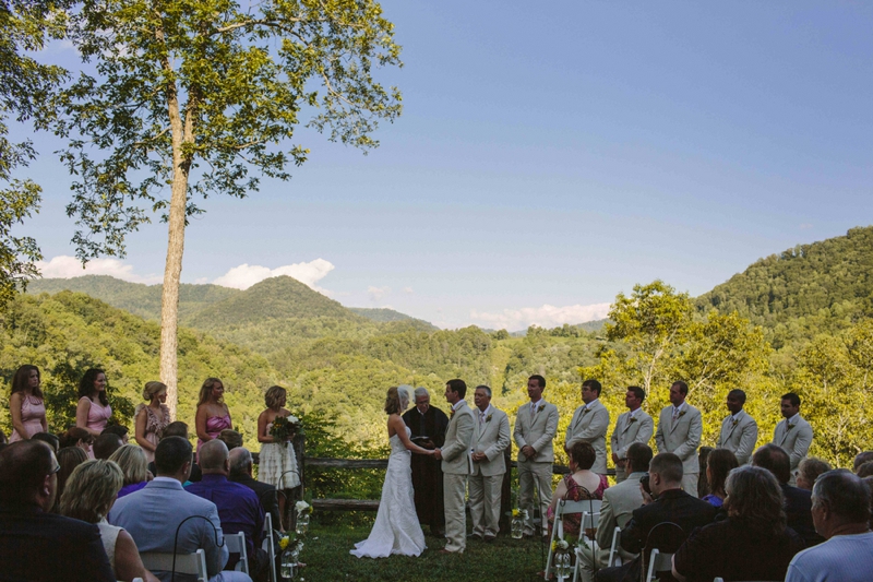 A Rustic Pink and Yellow North Carolina Wedding via TheELD.com