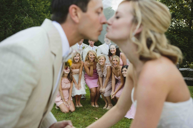 A Rustic Pink and Yellow North Carolina Wedding via TheELD.com