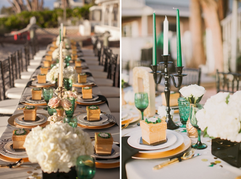 Emerald Green & Gold Engagement Party Inspiration via TheELD.com