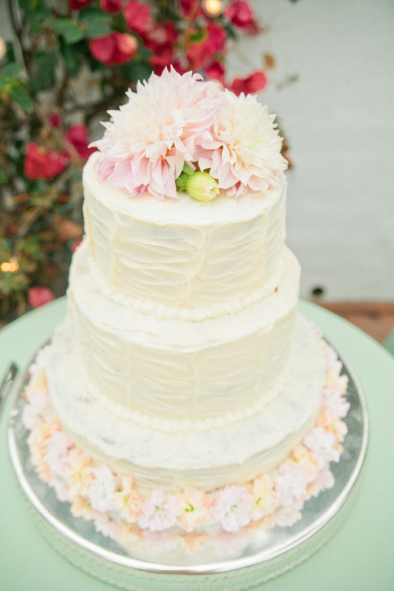 Handcrafted Mint and Peach California Wedding via TheELD.com