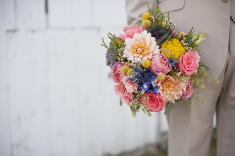 Pink Handcrafted Kentucky Farm Wedding via TheELD.com