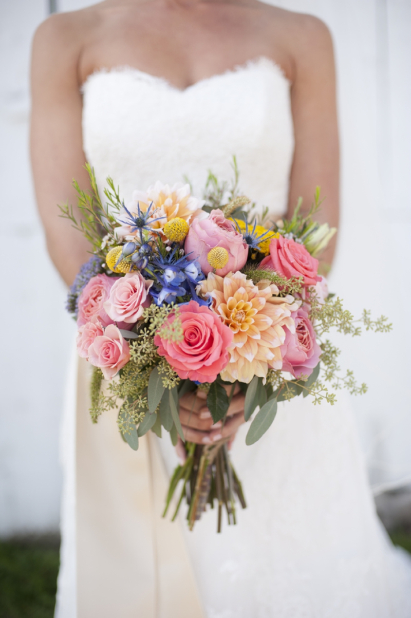 Pink Handcrafted Kentucky Farm Wedding via TheELD.com