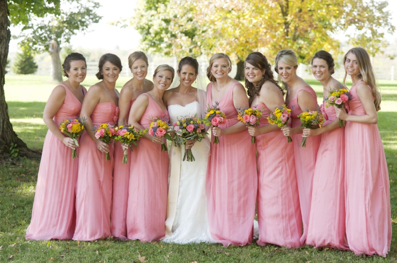 Pink Handcrafted Kentucky Farm Wedding via TheELD.com