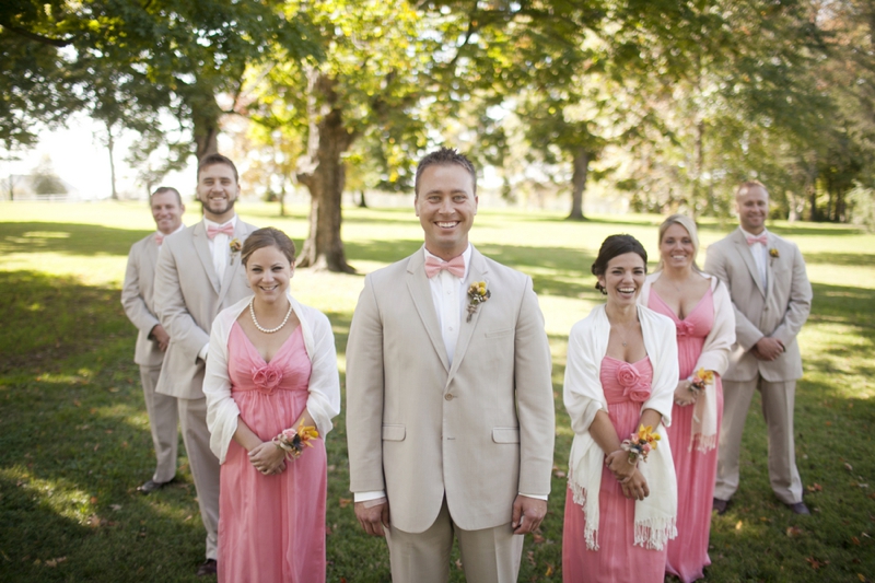 Pink Handcrafted Kentucky Farm Wedding via TheELD.com