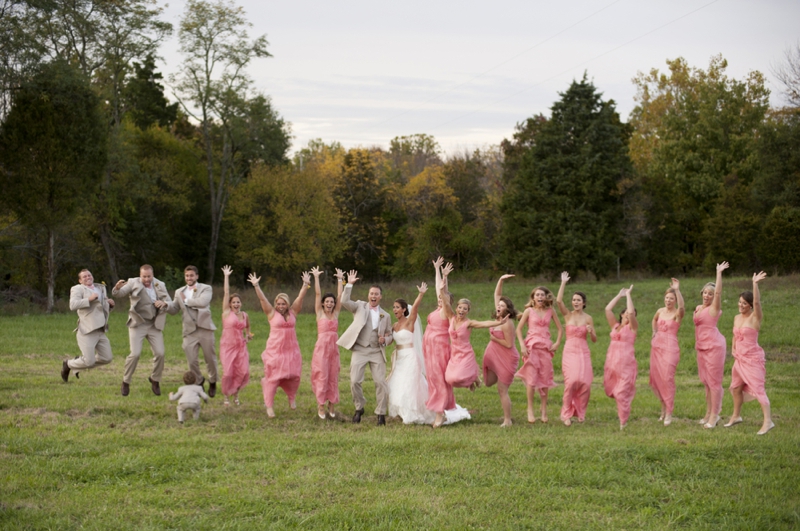 Pink Handcrafted Kentucky Farm Wedding via TheELD.com