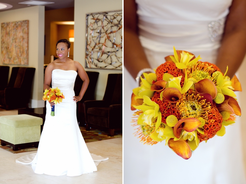 Modern Elegant Orange Florida Wedding via TheELD.com