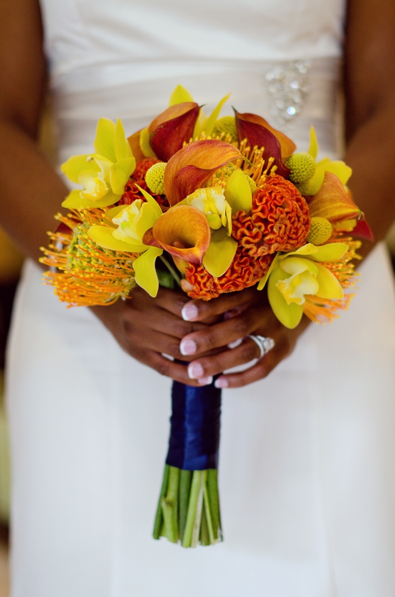 Modern Elegant Orange Florida Wedding via TheELD.com