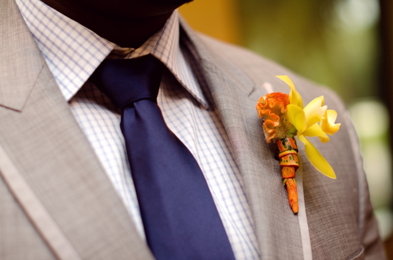 Modern Elegant Orange Florida Wedding via TheELD.com