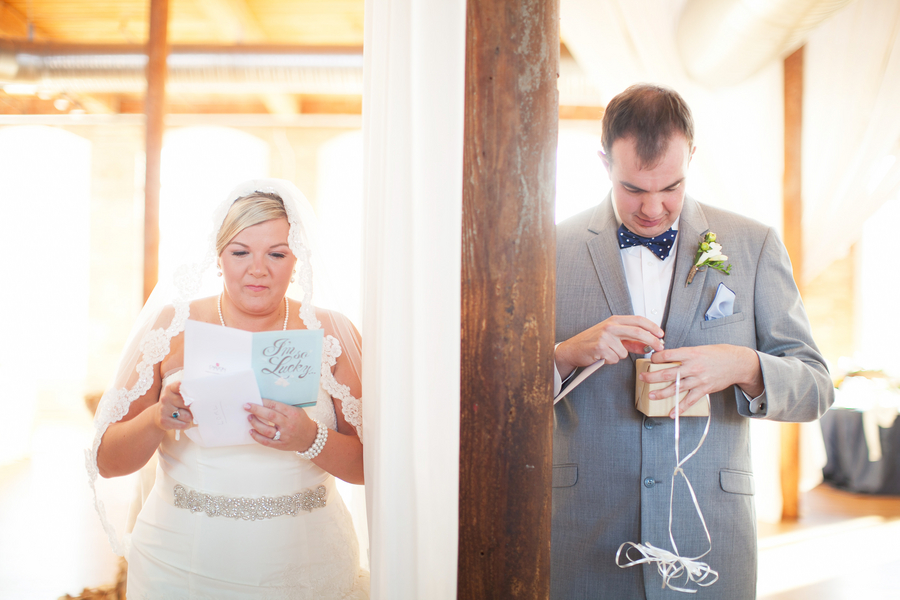 Elegant Navy and White North Carolina Wedding via TheELD.com