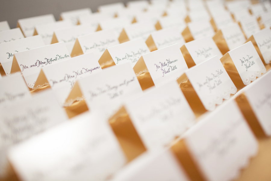 wedding reception seating cards