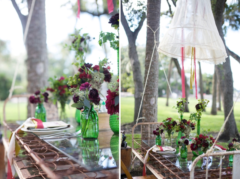 Natural Vintage Pomegranate & Lime Wedding Inspiration via TheELD.com