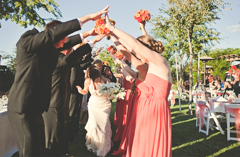 Romantic Coral San Miguel Winery Wedding via TheELD.com