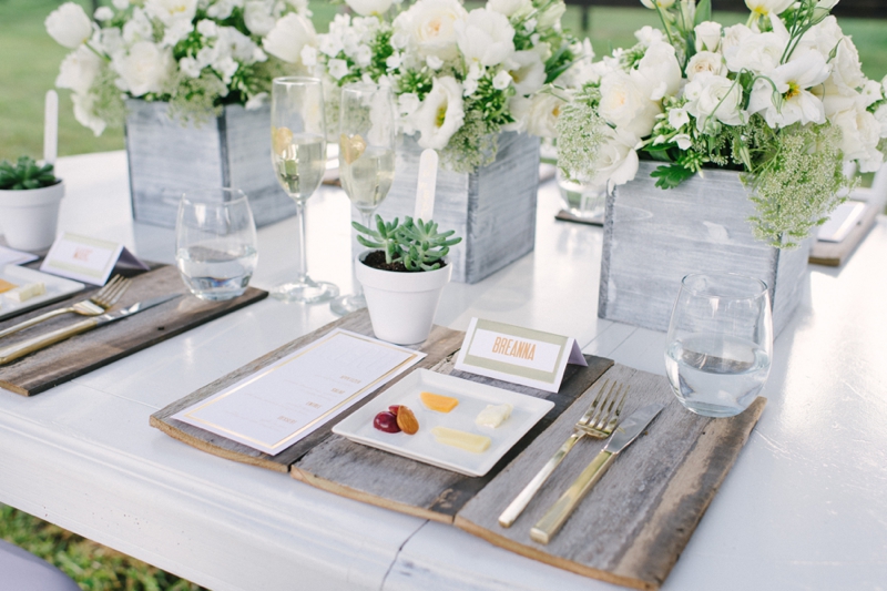 Rustic and Modern White Wedding Inspiration via TheELD.com