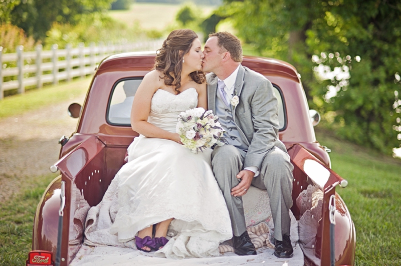 Lavender & Rustic North Carolina Wedding via TheELD.com