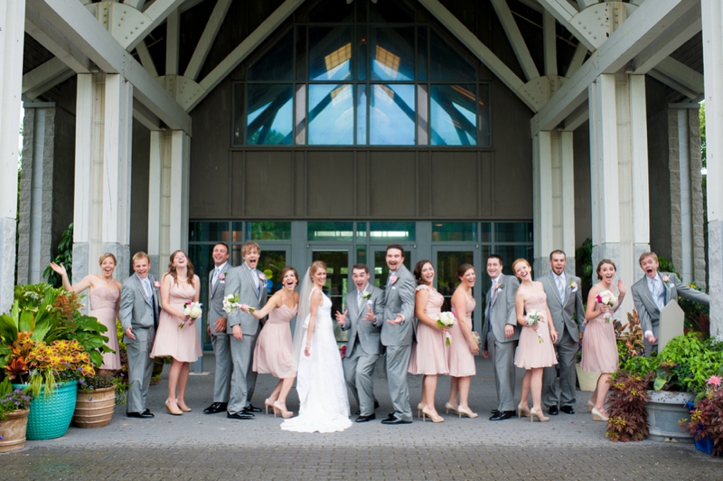 Vintage Pink and Gray Virginia Wedding via TheELD.com