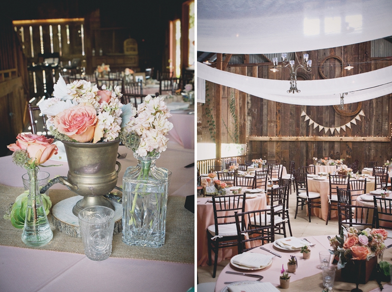 Blush Rustic & Vintage Wedding via TheELD.com