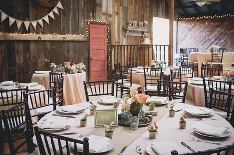 Blush Rustic & Vintage Wedding via TheELD.com