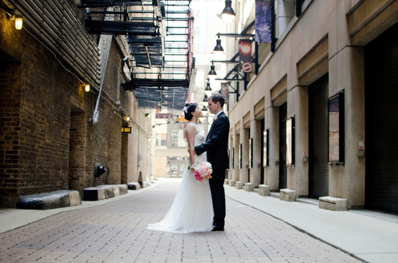 Classic Pink and Peach Chicago Wedding via TheELD.com