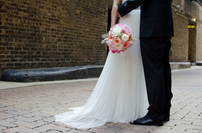 Classic Pink and Peach Chicago Wedding via TheELD.com