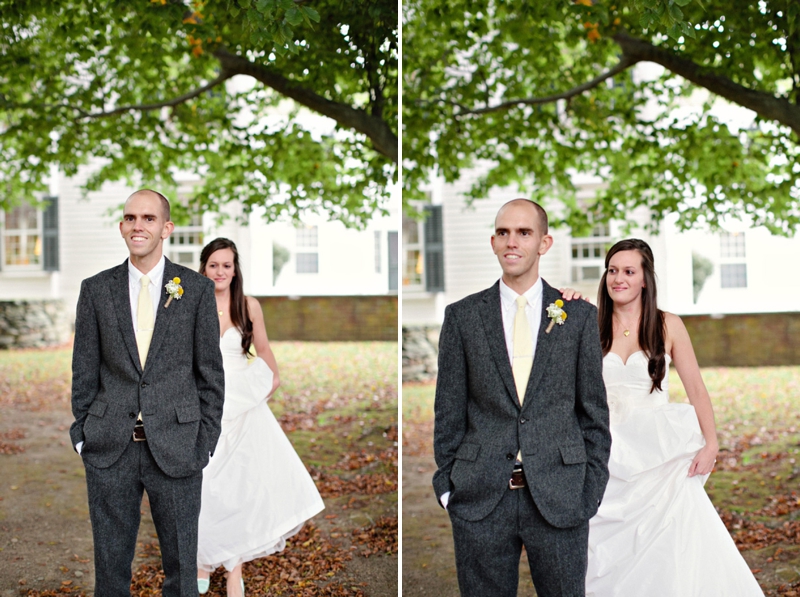 Rustic Yellow & Gray Rhode Island Wedding via TheELD.com