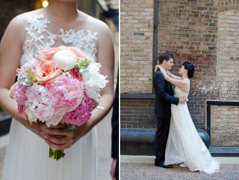 Classic Pink and Peach Chicago Wedding via TheELD.com