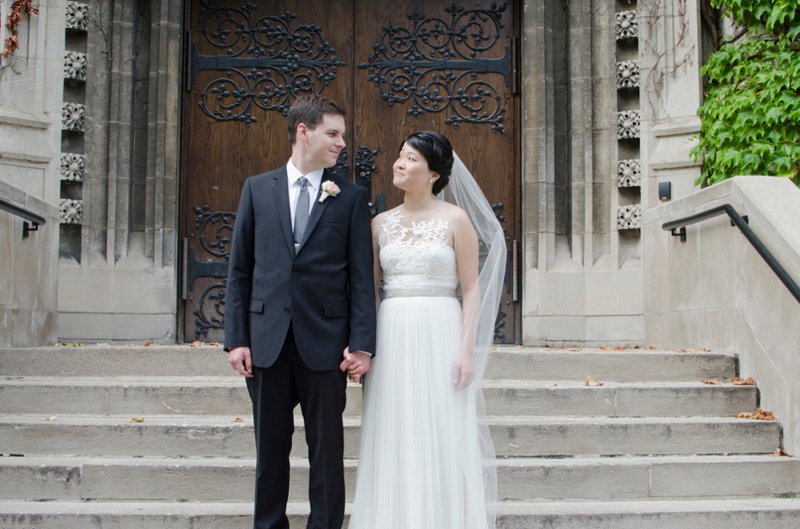 Classic Pink and Peach Chicago Wedding via TheELD.com