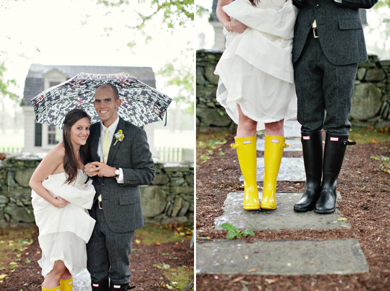 Rustic Yellow & Gray Rhode Island Wedding via TheELD.com