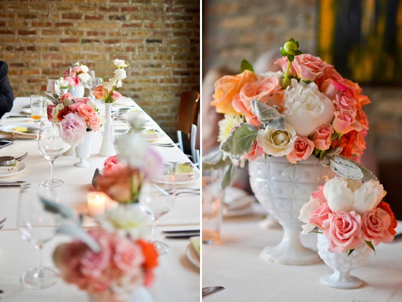 Classic Pink and Peach Chicago Wedding via TheELD.com