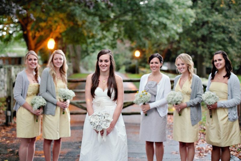 Rustic Yellow & Gray Rhode Island Wedding via TheELD.com