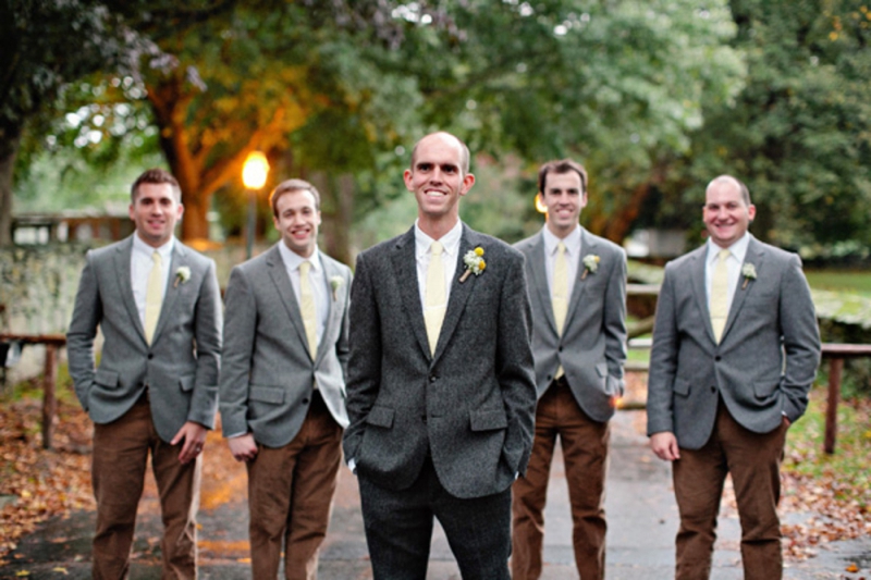 Rustic Yellow & Gray Rhode Island Wedding via TheELD.com