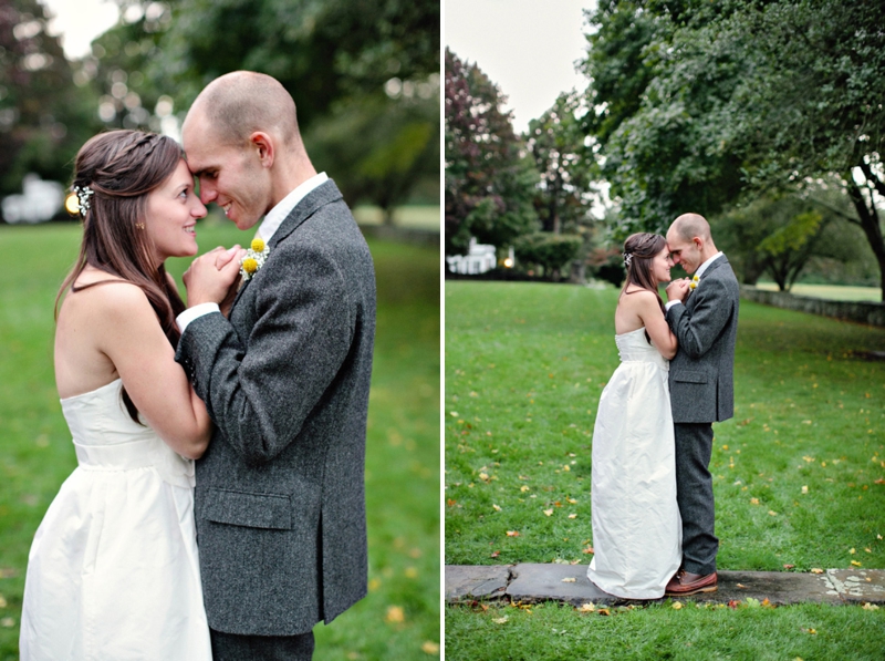 Rustic Yellow & Gray Rhode Island Wedding via TheELD.com