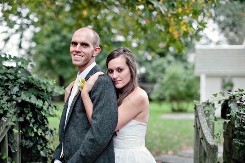 Rustic Yellow & Gray Rhode Island Wedding via TheELD.com