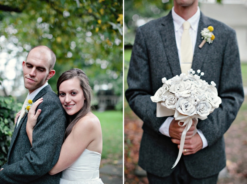 Rustic Yellow & Gray Rhode Island Wedding via TheELD.com