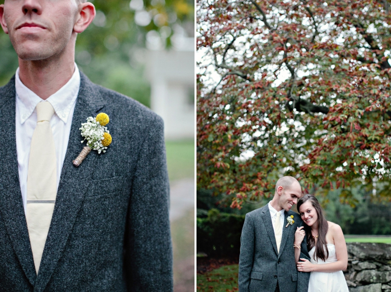 Rustic Yellow & Gray Rhode Island Wedding via TheELD.com