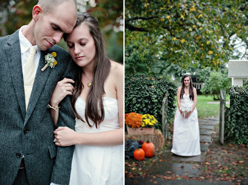 Rustic Yellow & Gray Rhode Island Wedding via TheELD.com