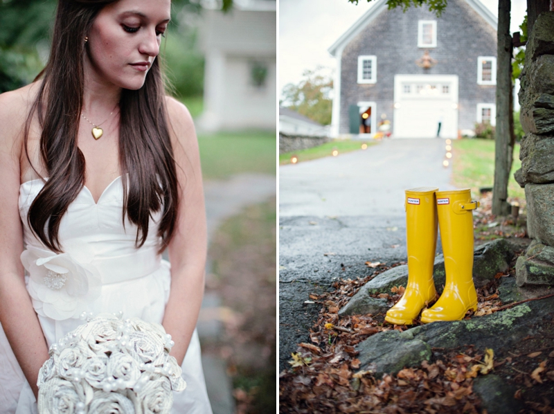 Rustic Yellow & Gray Rhode Island Wedding via TheELD.com