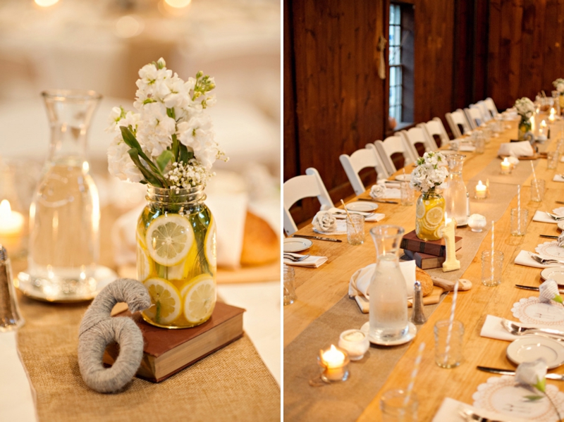 Rustic Yellow & Gray Rhode Island Wedding via TheELD.com