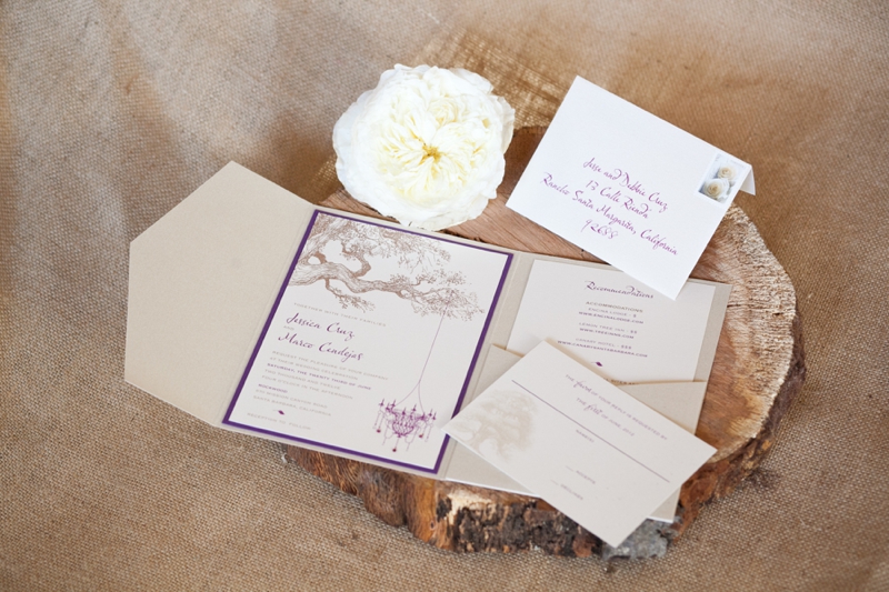 Glamorous Purple Rustic Wedding via TheELD.com