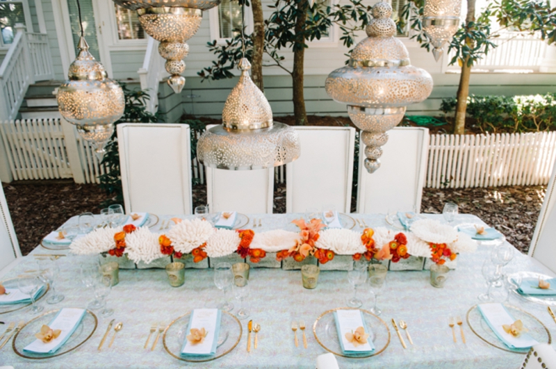 Orange Eclectic Chic Wedding Inspiration via TheELD.com