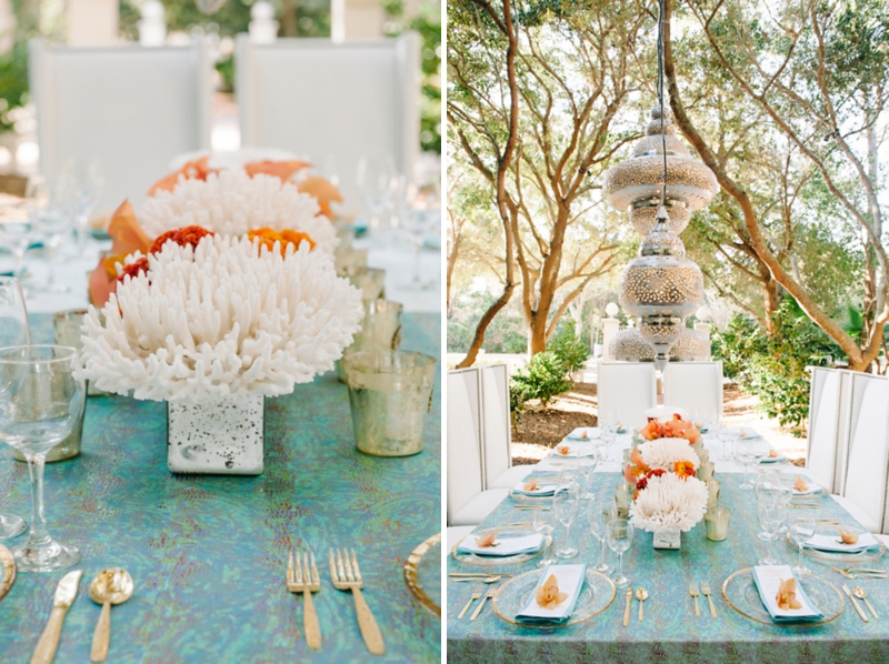 Orange Eclectic Chic Wedding Inspiration via TheELD.com