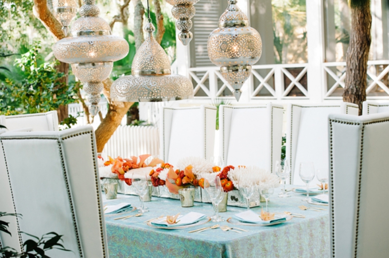 Orange Eclectic Chic Wedding Inspiration via TheELD.com